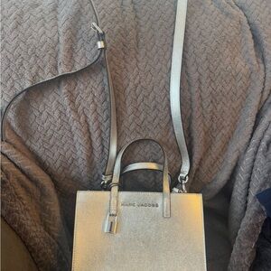 Marc Jacobs Metallic Silver Crossbody Bag